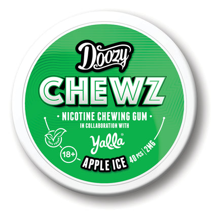 Doozy Chewz Apple Ice Flavour Nicotine Gum - My Nic Pouch