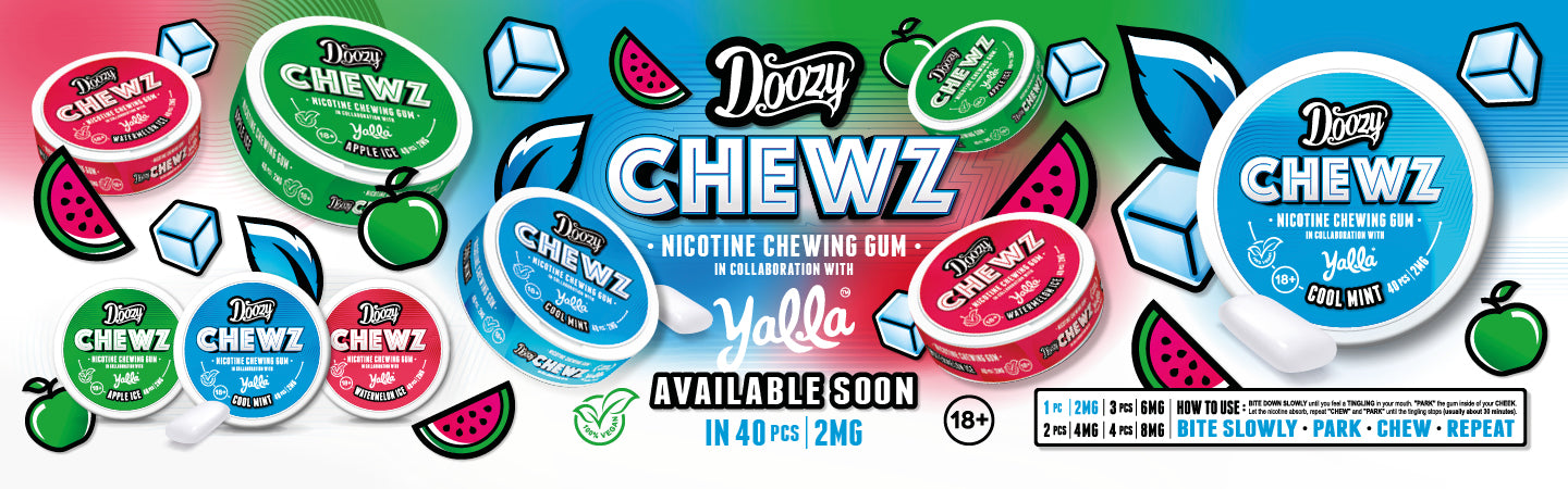 Doozy Chewz Nicotine Gum Banner - My Nic Pouch