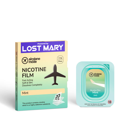 Airplane Mode Mint Flavour Nicotine Strips 2MG - My Nic Pouch