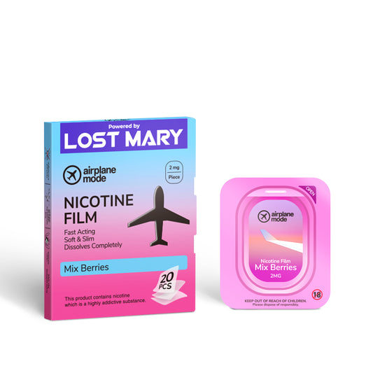 Airplane Mode Mixed Berries Flavour Nicotine Strips 2MG - My Nic Pouch