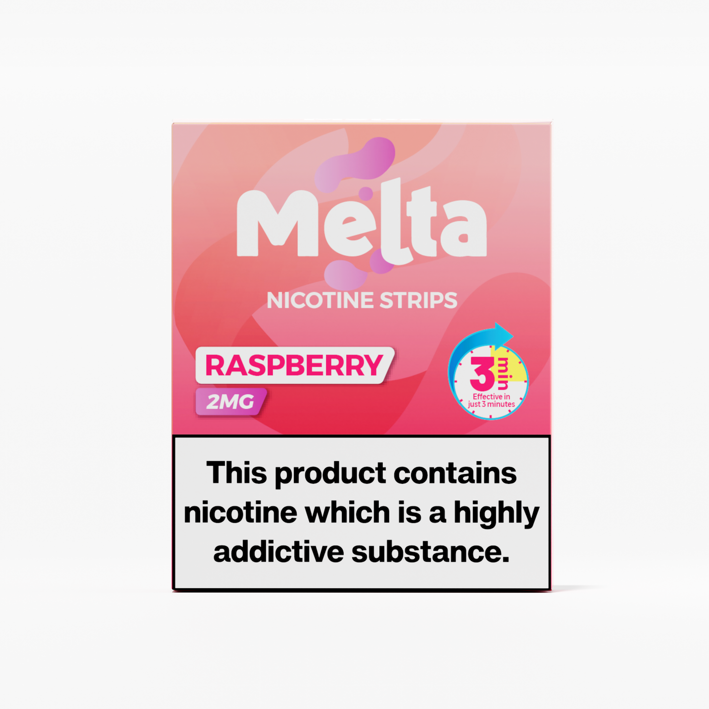 Melta Raspberry Flavoured Nicotine Strips - My Nic Pouch