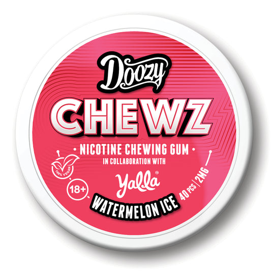 Doozy Chewz Watermelon Ice Flavour Nicotine Gum - My Nic Pouch