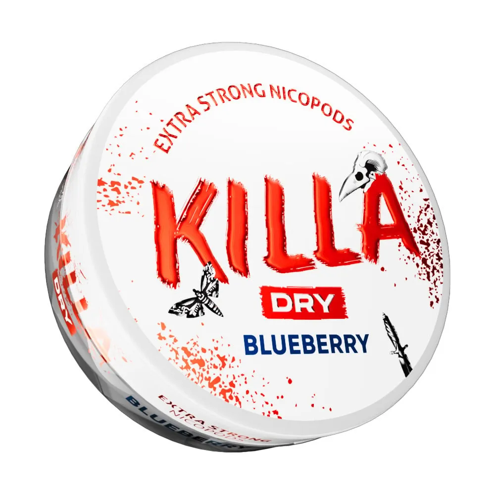 Killa DRY Blueberry Nicotine Pouches 16mg - My Nic Pouch