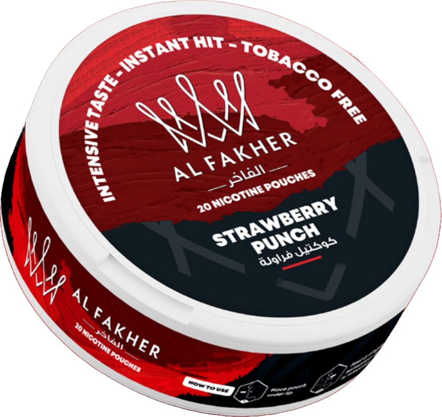 Al Fakher Strawberry Punch Flavour Nicotine Pouch - My Nic Pouch