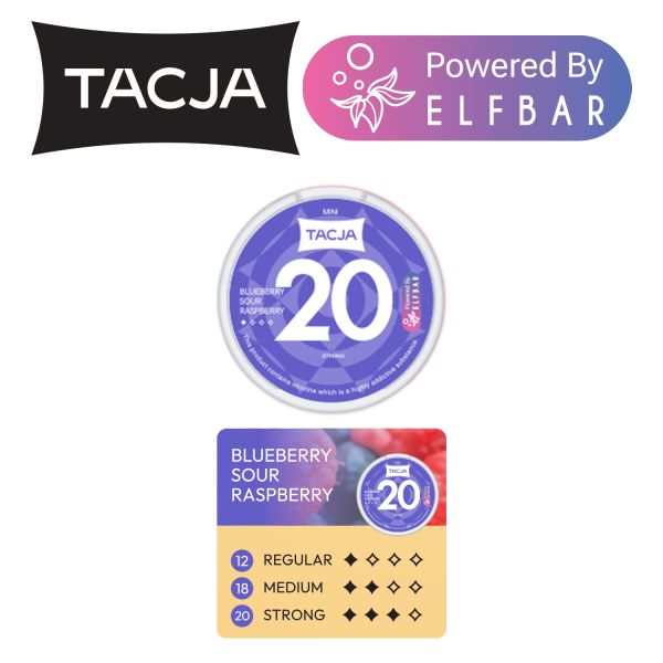 Tacja Blueberry Sour Raspberry Nic Pouches - My Nic Pouch